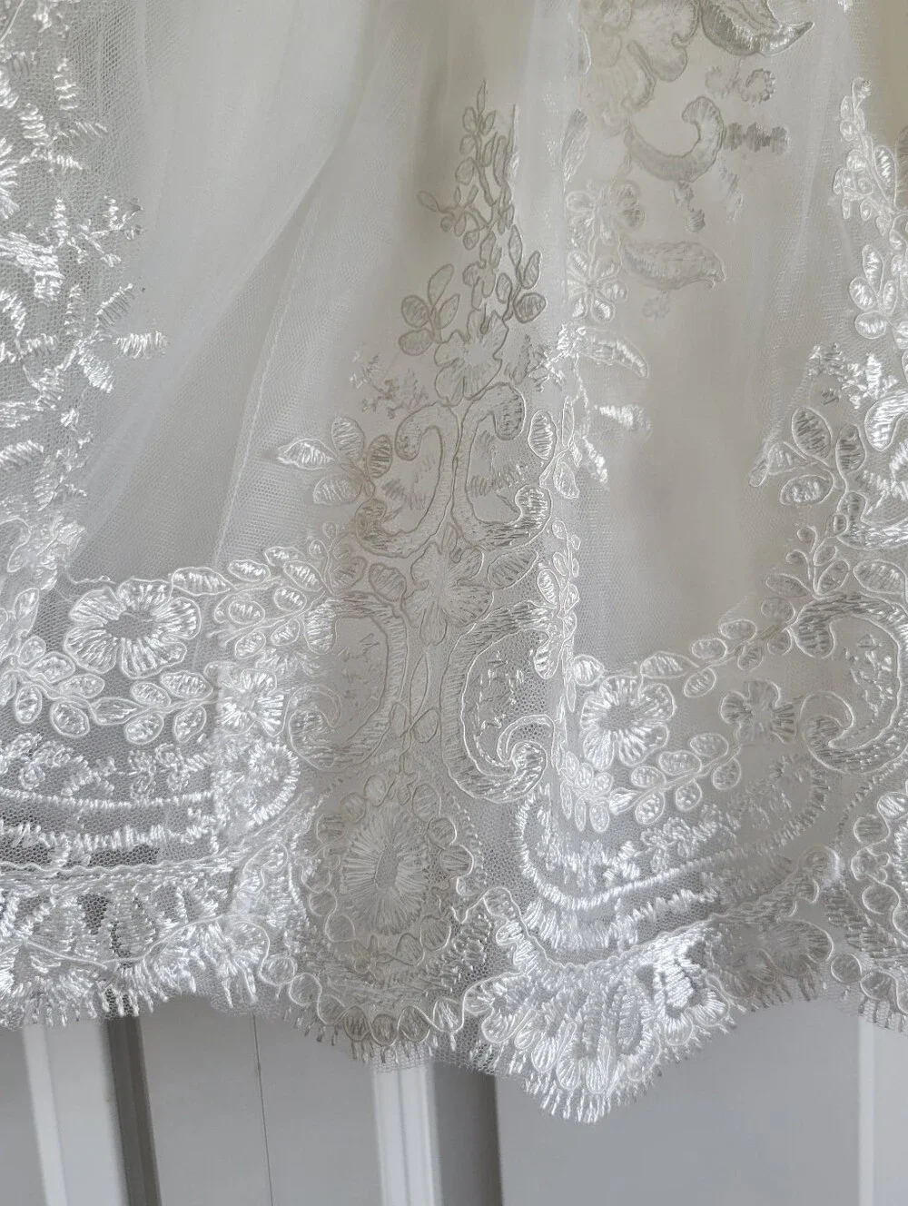 Ivory White Lace Dress Girls Size 5 First Communion Flower Girl - Picture 14 of 16